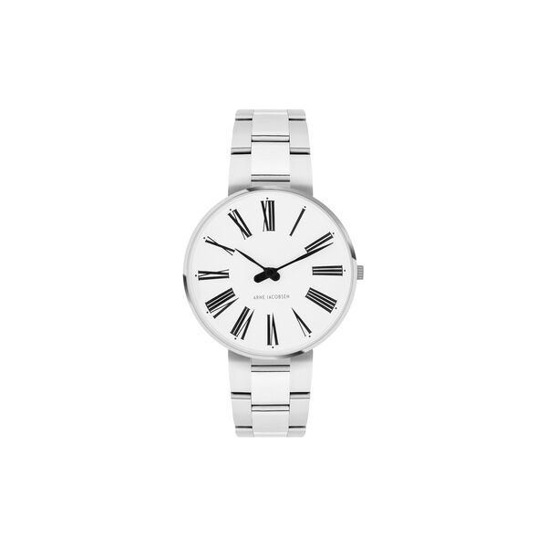 Roman Armbanduhr 34 mm, steel/white Roman Armbanduhr 34 mm, steel/white, Arne Jacobsen Watches