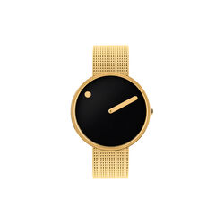PICTO Wrist Watch, black/gold/matt gold, Picto