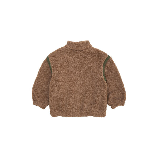 Teddyjacke mit abnehmbaren &Auml;rmeln, natural/green comb., Copenhagen Colors Organics