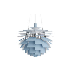 PH Artichoke, dusty blue/high lustre chrome plated, Louis Poulsen