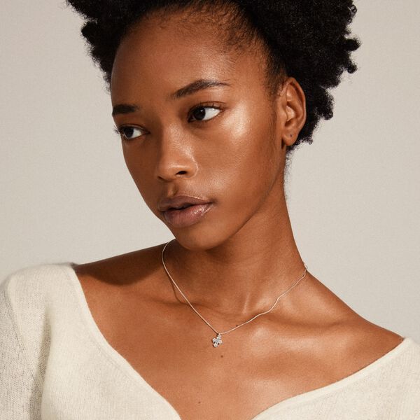 Dagmar Mini Pendant Necklace, silver, Pilgrim