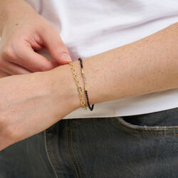 Lea bracelet w. gemstones, goldplated/rhodolite, Pure by Nat