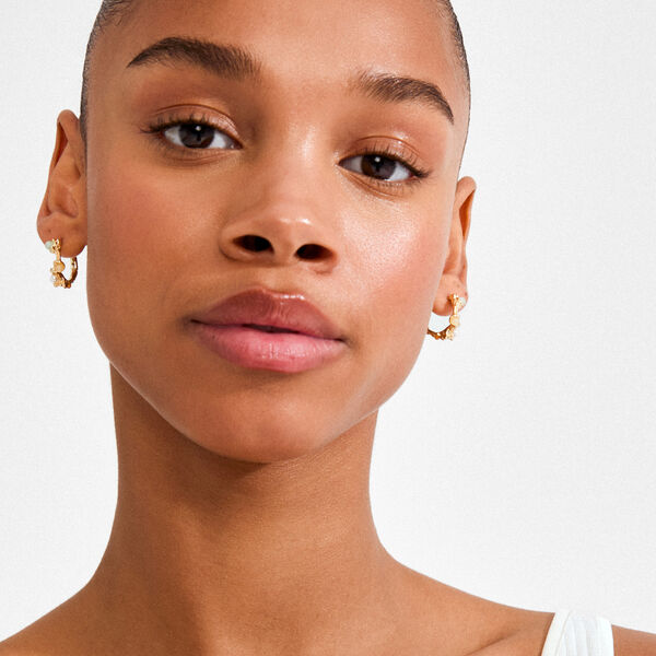 IRIS hoop ohrringe, vergoldet, Pilgrim