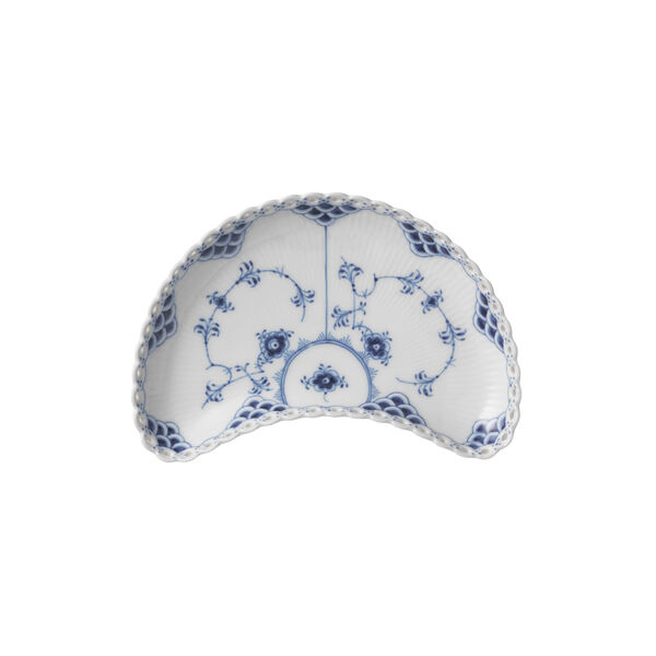 Musselmalet Vollspitze halbmondf&ouml;rmige Asiette 22 cm, Royal Copenhagen