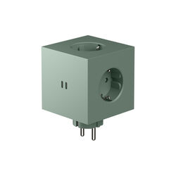 Quadratischer 2 USB-C (30W), eiche grün, Avolt