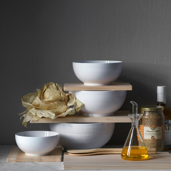 Weiß Gerippt Schale 310 cl, Royal Copenhagen