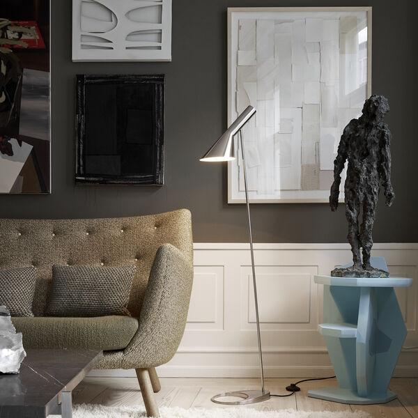 AJ Stehleuchte, stainless steel, Louis Poulsen