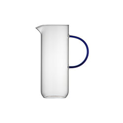 Torino Glass Jug, clear/blue, Lyngby Glas