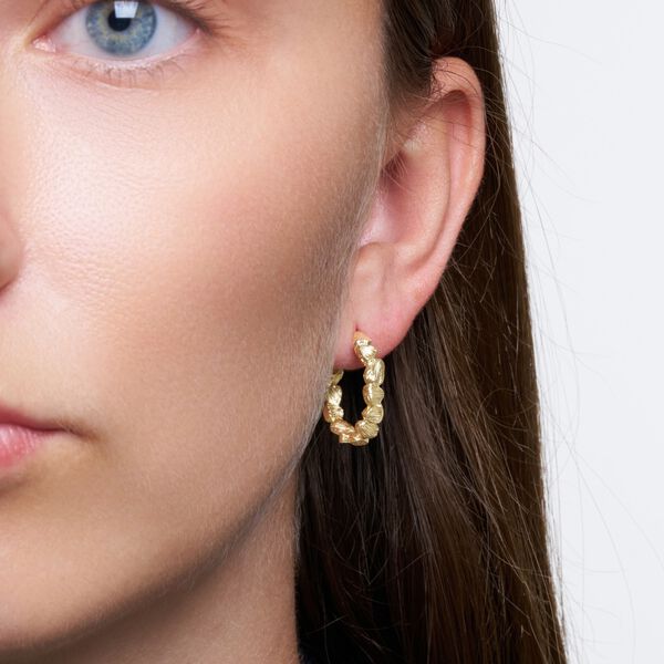 Gretha hoops Large, gold plated, Pure by Nat