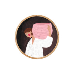 The Woman with the Pink Basket, Papirv&aelig;rk