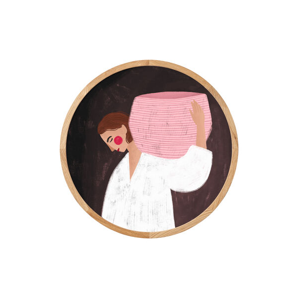 The Woman with the Pink Basket, Papirv&aelig;rk