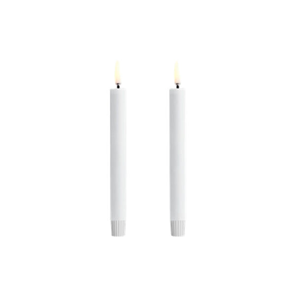 LED Mini Taper Candle 14 cm 2 pcs, nordic white, Uyuni Lighting