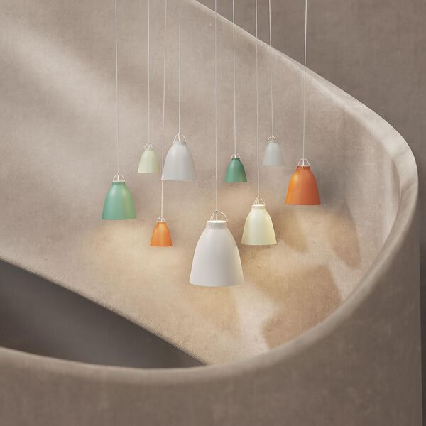 Caravaggio Matt P1 Pendant, patina green, Fritz Hansen