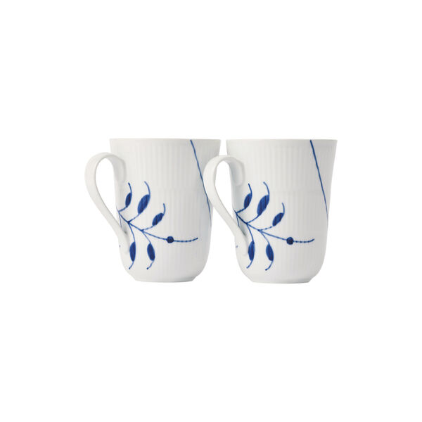 Blau Mega gerippte Tasse 2 Stk., Nr. 9, Royal Copenhagen