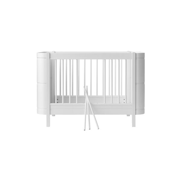 Wood Mini+ Cot Bed incl. Junior Kit 68x122/162 cm, white, Oliver Furniture