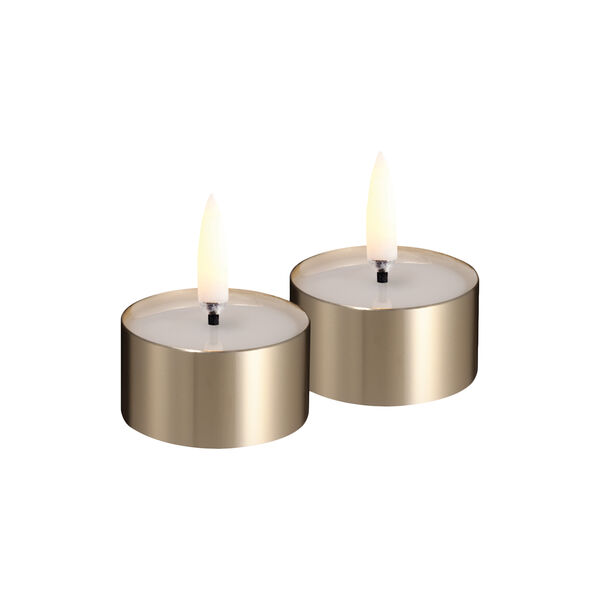 LED melted tealight 2-pack, metal brass, Uyuni Lighting