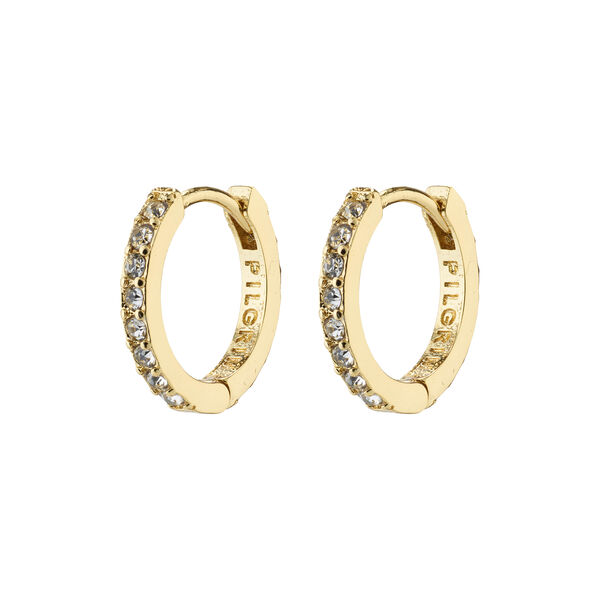 EBNA small crystal hoops, gold-plated, Pilgrim