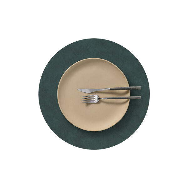 Nupo table mat Circle L, dark green, LIND DNA