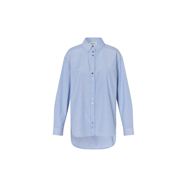 Baloumd shirt, blue white stripe, Modstr&ouml;m