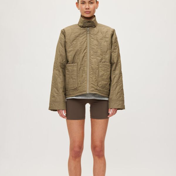 Quilted Jacket Field, dust green, Rethinkit