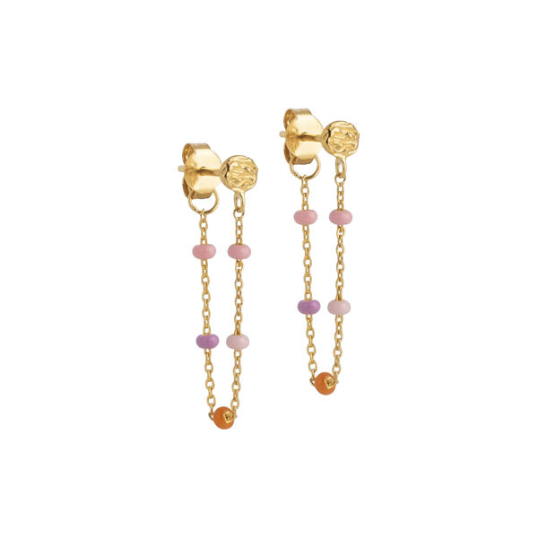 Lola Ohrringe, Gold/Blush, ENAMEL Copenhagen