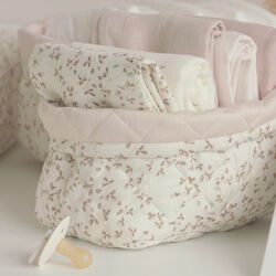 Gesteppte Aufbewahrungskörbe im 2er-Set, lierre/almond, Cam Cam Copenhagen