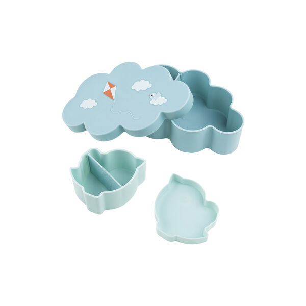 Spielplatz-Snack & Brotdose mit Trinkflasche, blau, Done by Deer