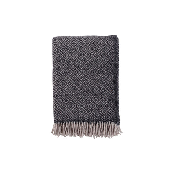 Stella wool blanket, coke grey, Klippan Yllefabrik