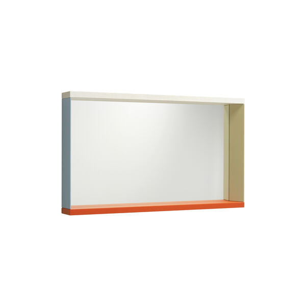 Spiegel mit farbigem Rahmen, Medium, blau/orange, Vitra 