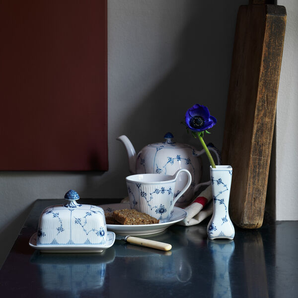 Musselmalet Gerippt Butterschale, Royal Copenhagen