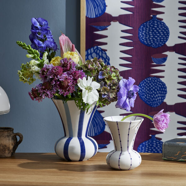 Signaturvase 20 cm, blau, K&auml;hler