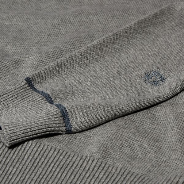 MMGBarella Crew Knit, grey melange, MOS MOSH Gallery