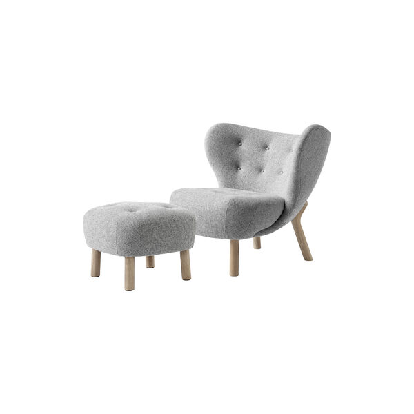 Little Petra VB1 Lounge Chair & Pouf ATD1, Hallingdal 0130/oiled oak, &Tradition