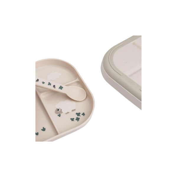 Tiny Farm Feinschmecker unterteilter Teller, sand, Done by Deer