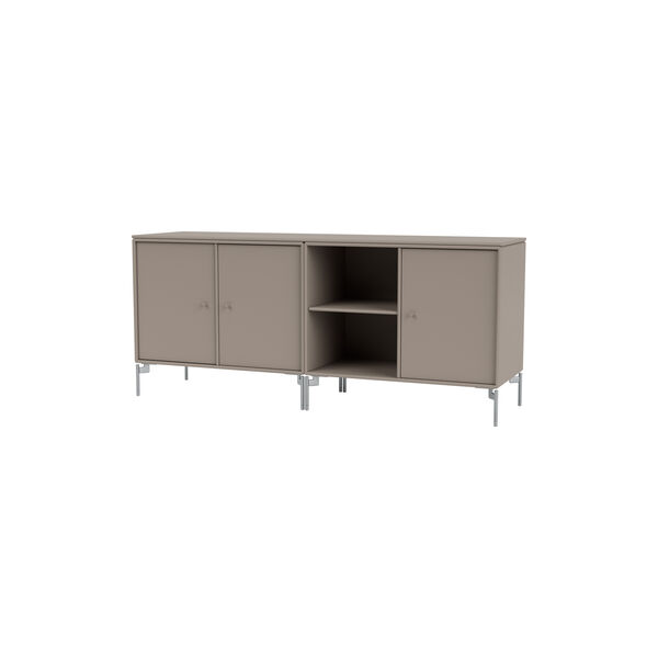 SAVE Lowboard with Chrome Legs, 141 truffle, Montana Furniture