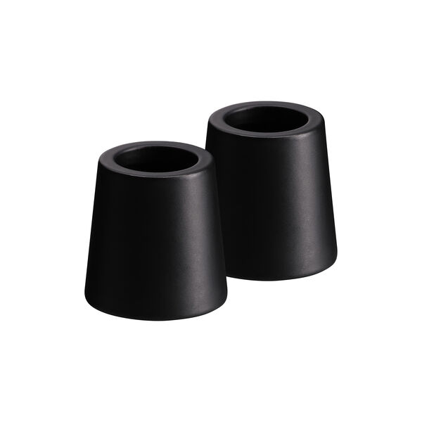 Kerzenhalter Mini, spitz zulaufend, 2er-pack, schwarz, Uyuni Lighting