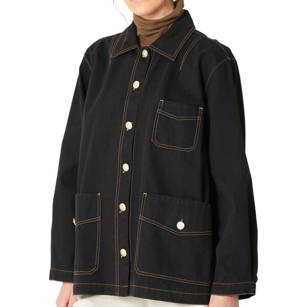 Short Overshirt Jacket, black, Ilse Jacobsen Hornb&aelig;k