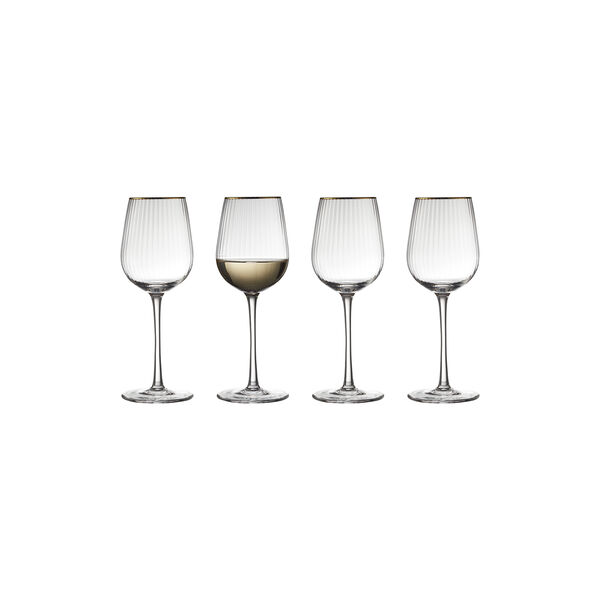 Palermo Gold White Wine Glass 4 pcs Palermo Gold White Wine Glass 4 pcs, Lyngby Glas