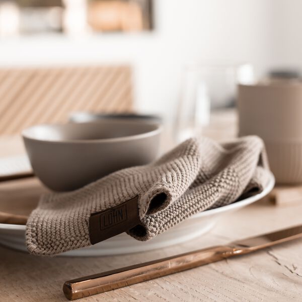 Knitted Cloth, ginger snap, By LOHN