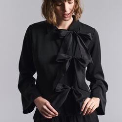 Sakura stretch jacket with bows, black, BITTE KAI RAND