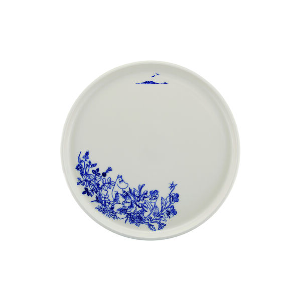 Haru dining plate Ø 25 cm, white/blue, Moomin Arabia