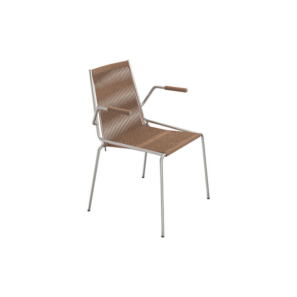 Noel Armrest Chair, steel/brown wool, Thorup Copenhagen