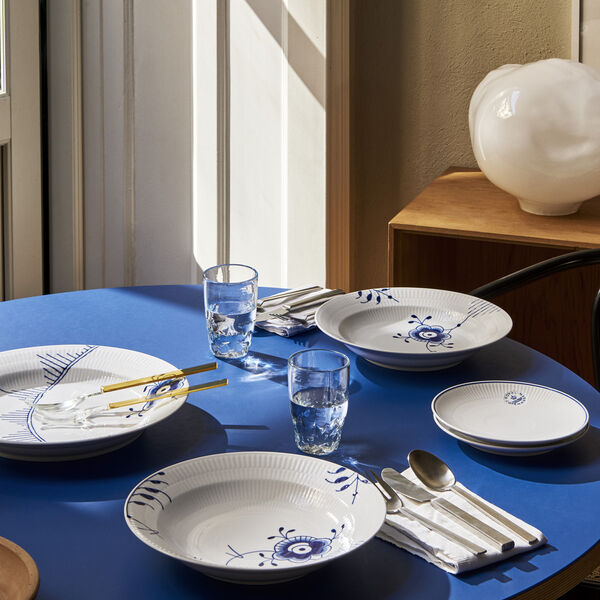 Blau Mega Gerippt Suppenteller &Oslash; 27 cm, Royal Copenhagen