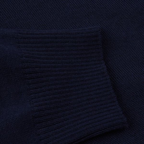 Sweater Knitted Half Zip Merino Wool, navy, Stenströms