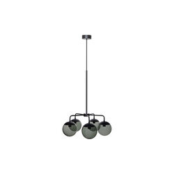 Lord 5 Chandelier, black/smoke, Rubn