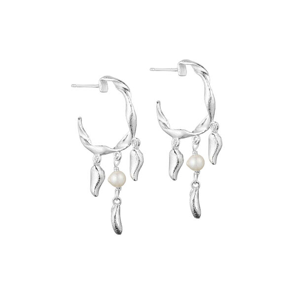 Nadia hoops, silver plated, Pure by Nat