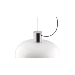 Bellhop Glass S2 Pendelleuchte, helles Aluminium, Flos