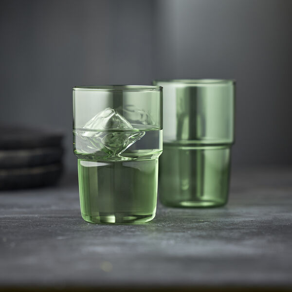 Torino Drinking Glass 2 pcs, green, Lyngby Glas