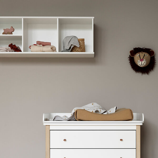 Wood Shelving Unit 3x1 Horizontal with Support Wood Shelving Unit 3x1 Horizontal with Support, Oliver Furniture