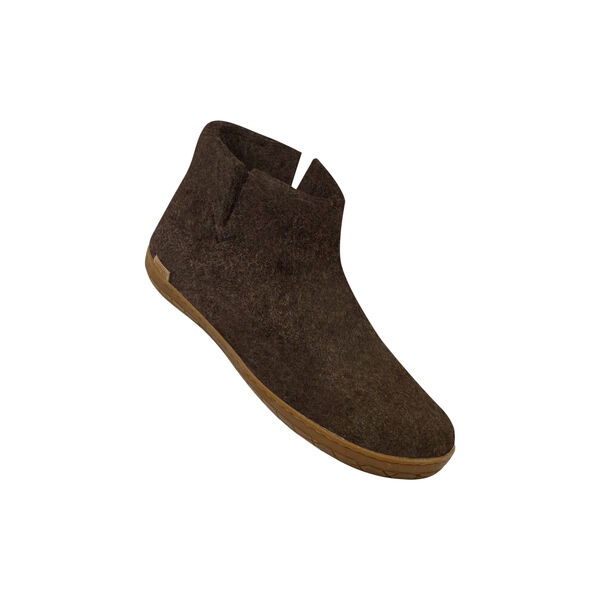 Filzstiefelette mit Naturgummisohle, naturbraun, Glerups